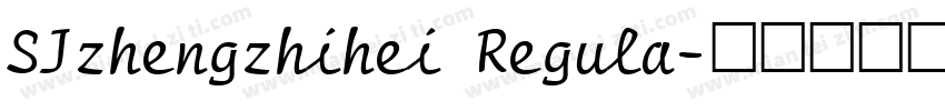 SJzhengzhihei Regula字体转换